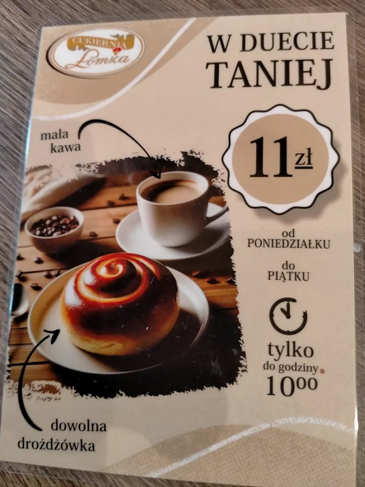 Cukiernia Łomża: karta dań