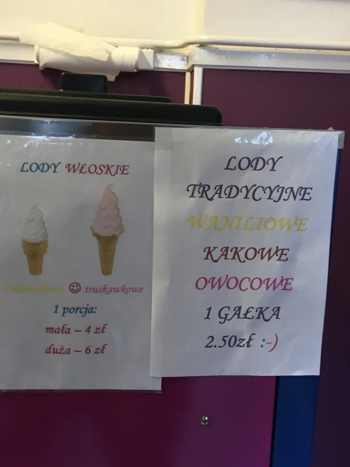 Cukiernia i lody S&M Obłękowscy: karta dań